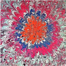 ElifEbru Exclusive Handicrafts Ebru Sanatı El Yapımı Özel Koleksiyon Twill Ipek çok renkli Eşarp Ozltıe 18