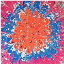 ElifEbru Exclusive Handicrafts Ebru Sanatı El Yapımı Özel Koleksiyon Twill Ipek çok renkli Eşarp Ozltıe 18