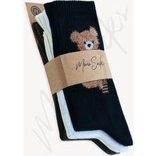 Mono Socks 4'lü Peluş Teddy Bear Ayı Çorap