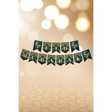 Pekshop Eid Mubarak Yazılı Banner Yazılı Ipe Dizili Harfler Ramazan Süsleri