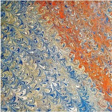 ElifEbru Exclusive Handicrafts Ebru Sanatı El Yapımı Özel Koleksiyon Twill Ipek Eşarp Ozltıe 17