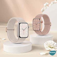 Microsonic Apple Watch Series 8 41MM Kordon Braided Loop Band Kırmızı