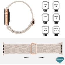 Microsonic Apple Watch Series 8 41MM Kordon Braided Loop Band Kırmızı