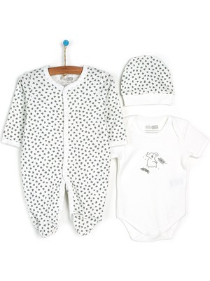 Hello Baby Hellobaby Stone Yenidoğan Organik Tulum-Body-Şapka Unisex