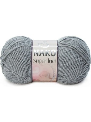 Nako Süper Inci 00194 5 Adet El Örgü Ipi Gri