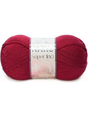 Nako Süper Inci 03630 5 Adet El Örgü Ipi Vişne Çürüğü