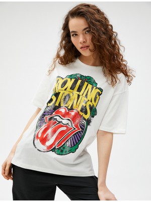 Koton Rolling Stones Tişört Baskılı Lisanslı Kısa Kollu