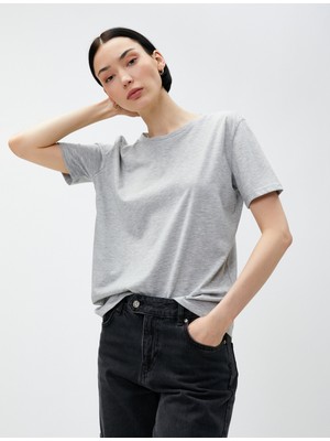 Koton Basic Tişört Kısa Kollu Bisiklet Yaka