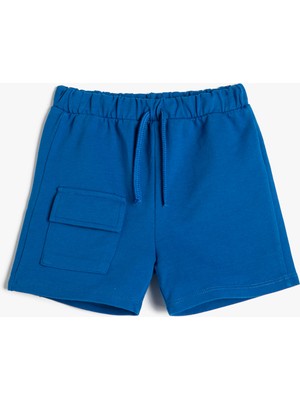 Koton Şort Cepli Beli Bağlamalı Pamuklu