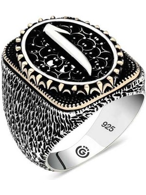 Stil Love Gümüş Elif Oval Erkek Yüzük