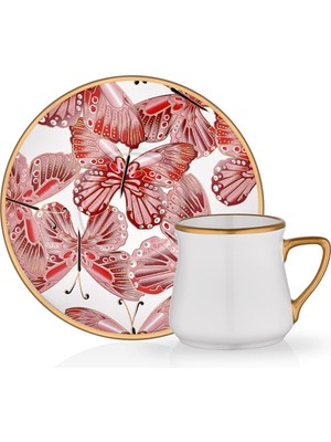 Perotti Venüs Kırmızı 1 Kişilik Türk Kahvesi Fincanı