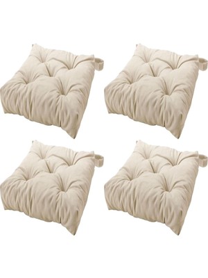 IKEA Malında Sandalye Minderi Ekru 4 Adet 40/35X38X7 cm