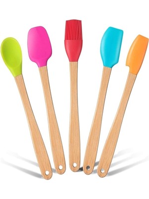 EC Shop Cookcase 5'li Bambu Spatula Servis Seti Renkli