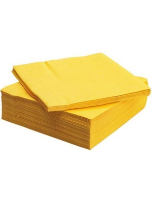 IKEA Servis Peçete Meridyendukkan 40X40 cm 50 Adet Sarı Renkli Peçete Sarı
