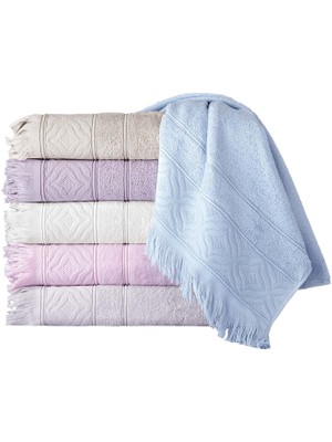 Menderes Home Cotton Collection Bukle El Havlusu Saçaklı Mor