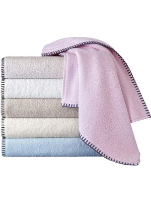 Menderes Home Cotton Collection Bukle El Havlusu Çoban Dikiş Krem