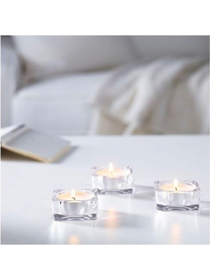 EC Shop Ikea Glımma Tealight Mum, Beyaz 36 ' Lı