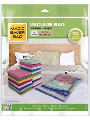 Magic Saver Bag 2'Li Vakumlu Poşet Hurç Seti  x large