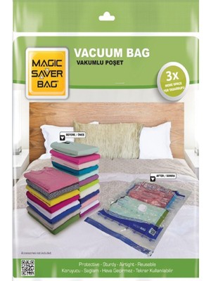 Magic Saver Bag 7'Li Evime Yer Açıyorum Vakum Hurç Seti ( 2l + 2 x l + 2 x  x l + 1 Jumbo )