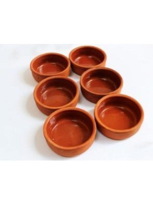 EC Shop Matarmutfak 6'lı Sütlaç Kabı 1. Kalite Toprak Güveç 6'lı Sütlaçlık , Küçük Güveç El