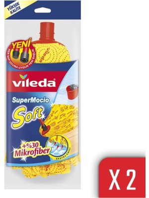 Vileda Supermocio %30 Mikrofiberli Soft Yedek Paspas - 2'li Paket