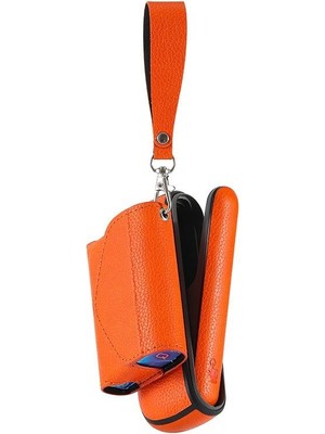 Zigver Sigara Saklama Çantası Ergonomik Kullanım için Renkli PU Deri Kılıf Orange