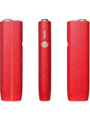 Zigver Pc + Pu Deri Malzeme Düz Renk Sert Çanta Iqos Için Iluma Bir Durumda Kapak Koruma Kılıfı Kırmızı