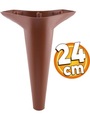 Badem10 Aspen Lüks Mobilya Kanepe Koltuk Tv Ünitesi Konsol Yükseltici Ayağı Ayakları 24 Cm Kahverengi Ayak