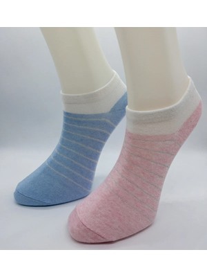 Ciho Socks 6 Çift Soft Renkler Sim Çember Detaylı Patik Çorap