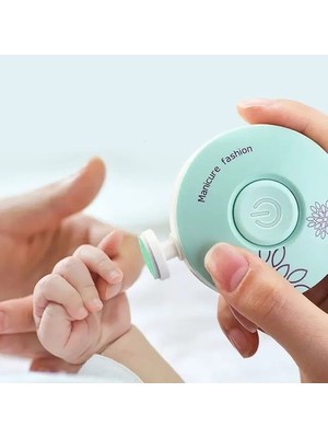 Lusso Cosmetic Yenidoğan Bebek Çocuk Tırnak Törpüsü Pilli 6 Başlıklı Çocuk Tırnak Parlatıcı Tırnak Makası Manikür Seti