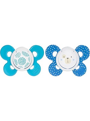 Chicco Physio Comfort Silikon Emzik (Mavi, 6-12 Ay, 2'li)