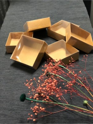 Teknobab Taş ve Şeker Için Şeffaf Kapaklı Kraft Hediyelik Kutu 8X8X3 Kraft Asetat Kutu 100 Adet 8x8