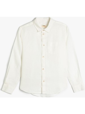 Koton Keten Gömlek Uzun Kollu