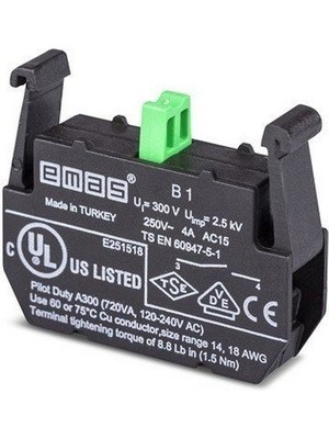 Emas B1 B Kontak Blok Start 1na