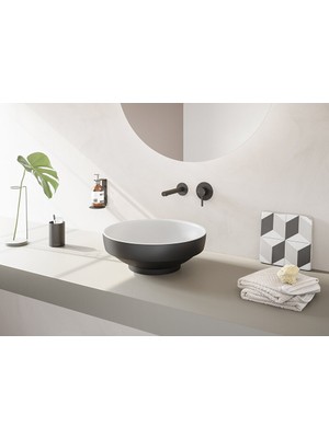 VitrA Origin A4258136WTC Ankastre Lavabo Bataryası (Sıva Üstü Grubu-Iki Rozetli) Mat Siyah