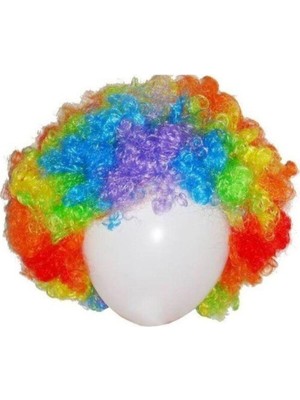 Cakes&Party 1 Adet Renkli Palyaço Saçı Peruk Ucuz Animasyon Parti Süsleri