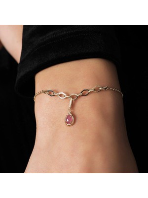 Tufanlar Kuyumculuk Pembe Taşlı Bileklik