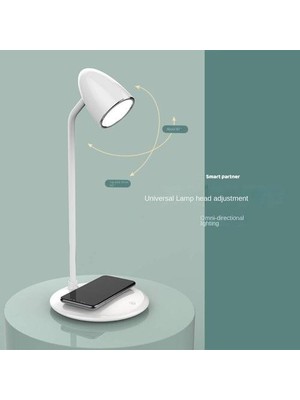 Xhltd LED Masa Lambası, Özel Göz Koruma Masası Öğrenci Masa Lambası, Başucu Ev Ofis Yazma Kablosuz Şarj Akıllı Masa Lambası (Yurt Dışından)