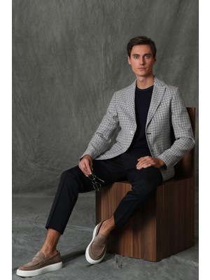 Lufian Frankı Spor Erkek Blazer Ceket Slim Fit Lacivert