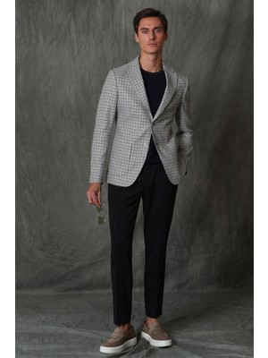 Lufian Frankı Spor Erkek Blazer Ceket Slim Fit Lacivert