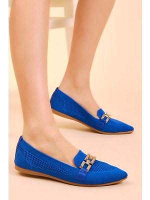 Tonny Black Kadın Rahat Kalıp Tokalı Örgü Babet