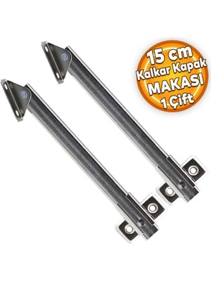 Badem10 Kalkar Kapak Makası Dolap Çekmece Metal 15 cm Sessiz Açma Kapama Amortisör Piston (1 Çift)