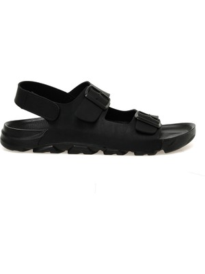 Polaris 404173.M3FX  Siyah Erkek Sandalet Suni Deri Malzemeden Üretilmiş Konforlu Tasarım