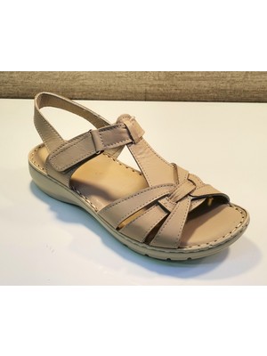 Castle Black 22306 Kadın Deri Comfort Sandalet
