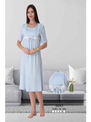 Effortt Mavi Hamile Lohusa Gecelik