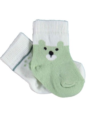 Bibaby Biorganic Happy Bear 2'li Çorap 68413 Yeşil