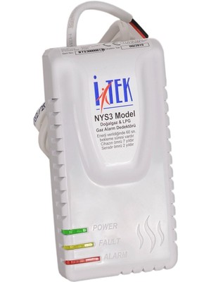 EC Shop İTEK Itek Doğalgaz Alarm Cihazı Nys-3 Model Gaz Dedektörü Güvenceli Yüksek Çözünürlük