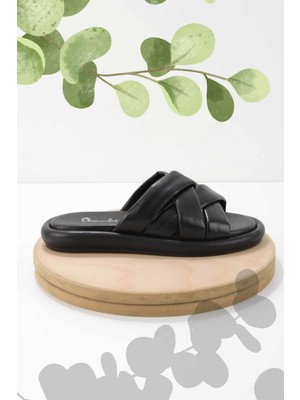 Siyah Leather Kadın Terlik K04288006103