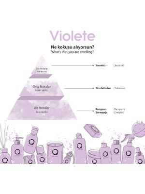 Qolory Violete Scented Candle 120 gr Dekoratif Kokulu Mum