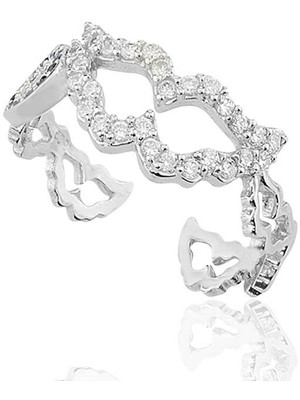 Stil Love Gümüş Nazarlı Melek Kanadı Bayan Yüzük